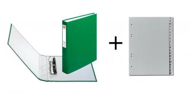 Herlitz Ringbuch + Ordner Register / DIN A5 mit 2-Ringe / Farbe: grün
