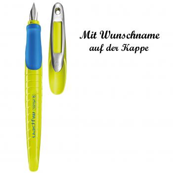 Herlitz Schulfüllhalter "my.pen" mit Namensgravur -Füller - Farbe: lemon/blau