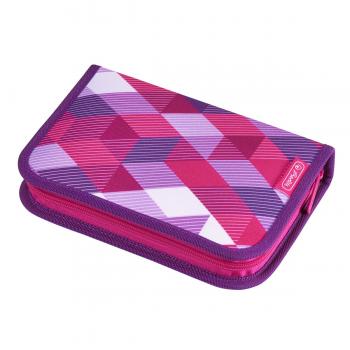 Herlitz Schulranzen Set "Pink Cubes" / mit Sporttasche, Stiftebox, Heftbox