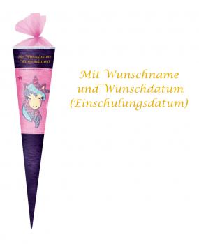 Herlitz Schultüte mit Gravur / Zuckertüte / 70cm / rund / "Einhorn"