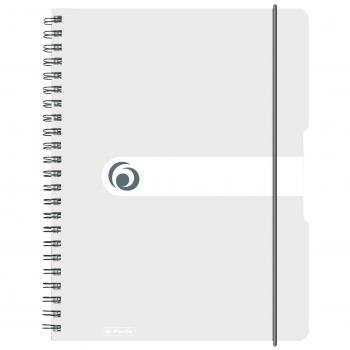Herlitz Spiralblock / Collegeblock / DIN A4 / kariert / 80 Bl / transparent klar