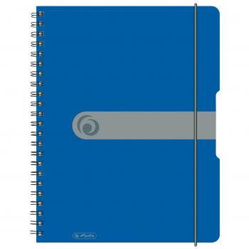 Herlitz Spiralblock / Collegeblock / DIN A4 / kariert / 80 Blatt / Farbe: blau
