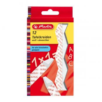 Herlitz Tafelkreiden Set 24tlg. / 12 Stangen farbig + 12 Stangen weiß