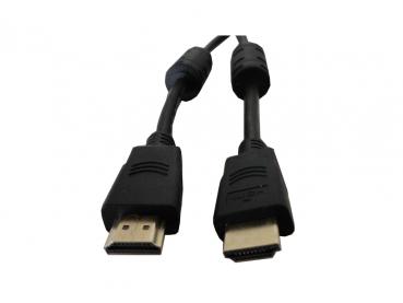 High Speed HDMI 1.3 Kabel vergoldet 3,0m mit 2 Ferritkerne schwarz