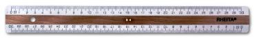 Holz-Prismenlineal mit Griff /  Länge: 30cm
