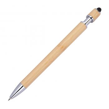 Holz-Touchpen-Kugelschreiber mit Gravur / aus Bambus