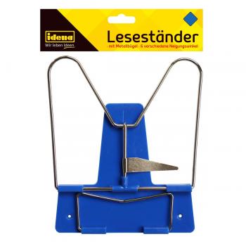 Idena Leseständer / Buchhalter / Buchständer / mit Metallbügel / Farbe: blau