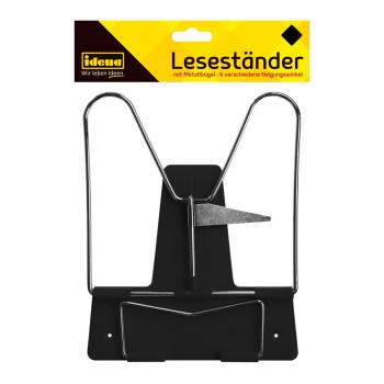 Idena Leseständer / Buchhalter / Buchständer / mit Metallbügel / Farbe: schwarz