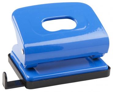 IDENA Metall-Locher mit Anschlagsschiene / Farbe: blau