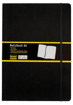 Idena Notizbuch / Kladde / 192 Seiten / kariert / DIN A4 / Farbe: schwarz