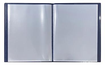 IDENA Zeugnismappe mit 12 Hüllen / Farbe: metallic blau