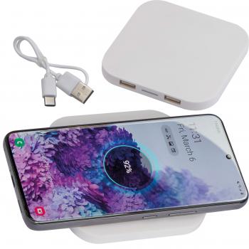 Induktionsladegerät / Wireless Charger / mit 2 USB-Ports