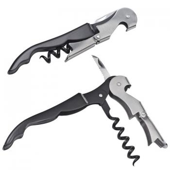 Kellnermesser aus Metall mit Flaschenöffner, Folienschneider und Korkenzieher
