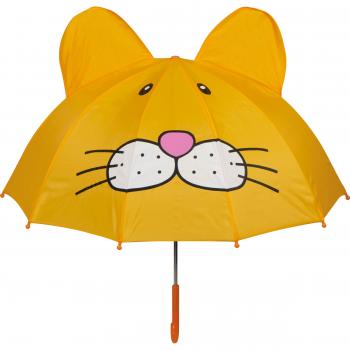 Kinder Regenschirm "Katze" / Farbe: gelb