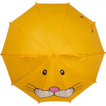 Kinder Regenschirm "Katze" / Farbe: gelb