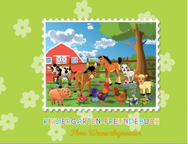 Kindergarten-Freundebuch "Farm" mit Namensgravur