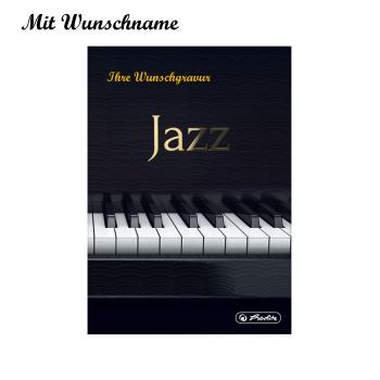 Kladde - Notizbuch - A5 - kariert - "Jazz" mit Namensgravur