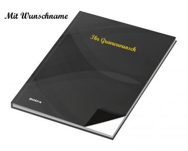 Kladde mit Namensgravur - Notizbuch - A5 - 96 Blatt - blanko - 70g/m²