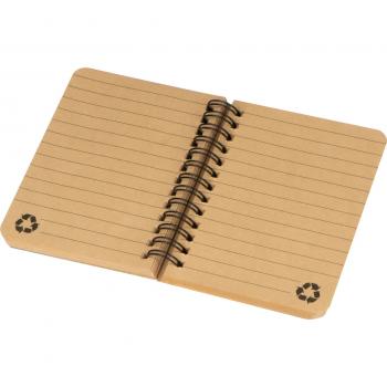 Kleines Notizbuch / mit Spirallbindung und Bambuscover / 160 Seiten ca. A7+