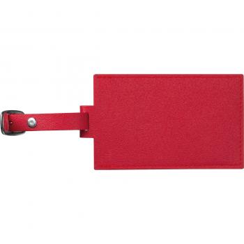 Kofferanhänger aus Kunstleder / Farbe: rot