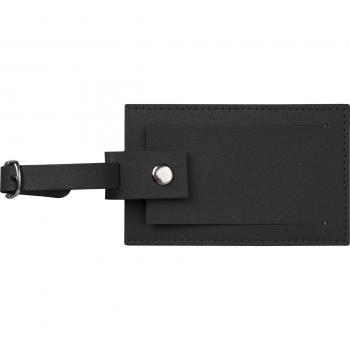 Kofferanhänger aus Kunstleder / Farbe: schwarz