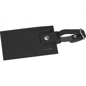 Kofferanhänger aus Kunstleder / Farbe: schwarz