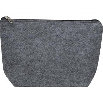 Kosmetiktasche / Kulturtasche / aus RPET / Farbe: grau