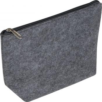 Kosmetiktasche / Kulturtasche / aus RPET / Farbe: grau