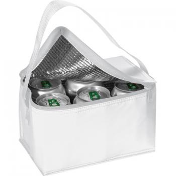 Kühltasche für 6 Dosen à 0,33l / Farbe: weiß