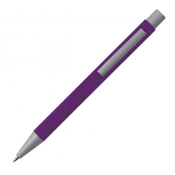 Kugelschreiber / aus Metall mit rubber finish Oberfläche / Farbe: lila