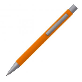 Kugelschreiber / aus Metall mit rubber finish Oberfläche / Farbe: orange
