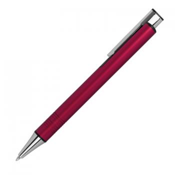Kugelschreiber aus Metall / mit extravagantem Clip / Farbe: rot