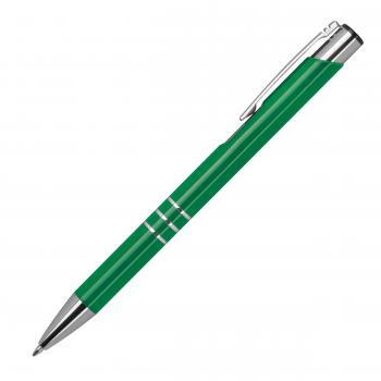 Kugelschreiber aus Metall / vollfarbig lackiert / Farbe: grün (matt)