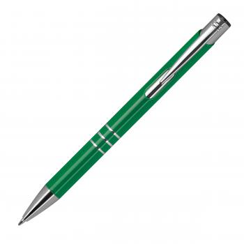 Kugelschreiber aus Metall / vollfarbig lackiert / Farbe: grün (matt)