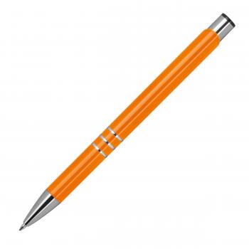 Kugelschreiber aus Metall / vollfarbig lackiert / Farbe: orange (matt)