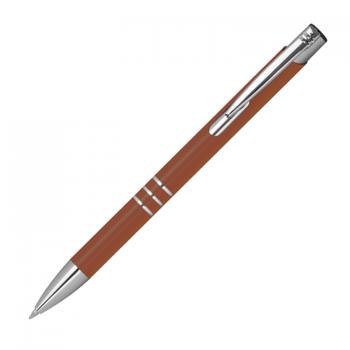 Kugelschreiber aus Metall mit beidseitige Gravur / Farbe: kupfer