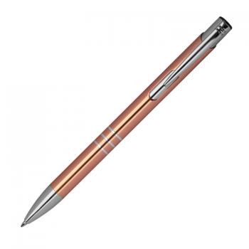 Kugelschreiber aus Metall mit beidseitige Gravur / Farbe: roségold