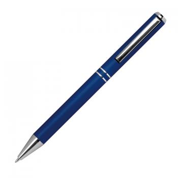 Kugelschreiber aus Metall mit Gravur / mit speziellem Clip / Farbe: blau