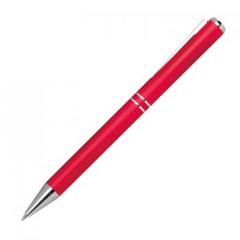 Kugelschreiber aus Metall mit Gravur / mit speziellem Clip / Farbe: rot