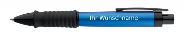 Kugelschreiber mit Gravur / aus Aluminium / Farbe: metallic blau