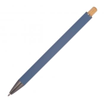 Kugelschreiber mit Gravur / mit wechselndem Bambusfenster / Farbe: blau