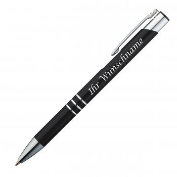 Kugelschreiber mit Gravur / Schreibfarbe = Kugelschreiberfarbe / Farbe: schwarz
