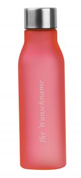 Kunststoff Trinkflasche mit Gravur / 0,55l / Farbe: rot