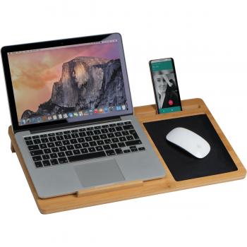 Laptopunterlage mit Mousepad und Handyhalter mit Gravur