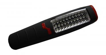 LED Arbeitslampe / Taschenlampe / 37 LED's magnetische Rückseite, Haken drehbar