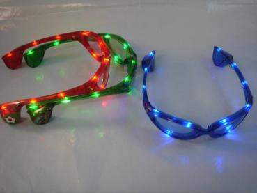 LED Lichtbrille / mit 3 Leuchtfunktionen / Farbe: grün