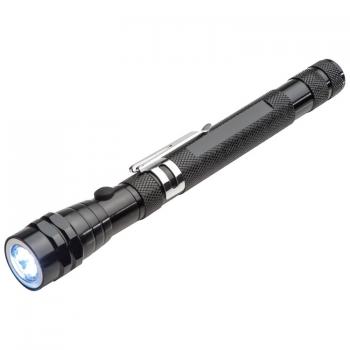 LED Taschenlampe mit Teleskopfunktion aus Metall / bis 57,7cm ausziehbar