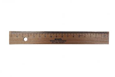 Linkshänder Holz-Lineal Set / bestehend aus 2 Linealen / Länge: 17cm + 30cm