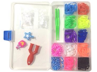 Loom Bänder Starter-Set / 420 Gummibänder, Webrahmen, Clips