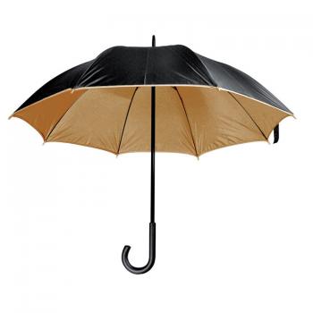 Luxuriöser Regenschirm / mit doppelter Bespannung / Farbe: schwarz-braun